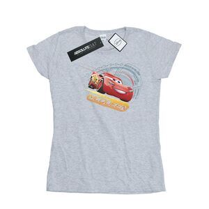 Cars Womens/Ladies Lightning McQueen Cotton T-Shirt / Sports Grey